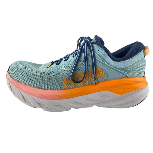 Hoka One One Bondi 7 Women's Blue Haze Low Top Running Sneakers Shoes Size 8.5 - Picture 1 of 5